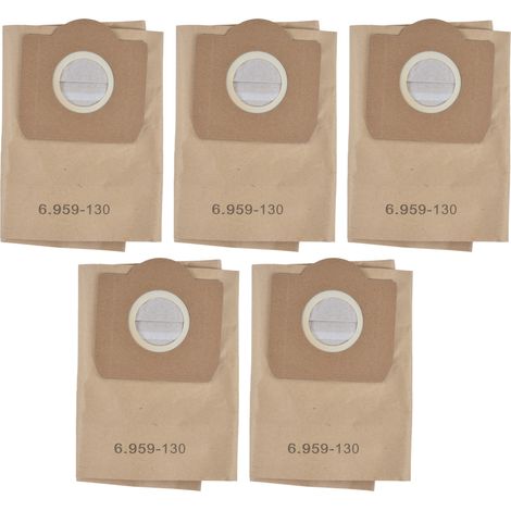 Staubsaugerbeutel, 5er-Pack, kompatibel mit Kärcher Modellen WD3200, WD3300, WD3500 und 6.959-130.0, wiederverwendbar und waschbar. – AquaForge