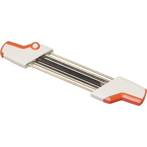 BRAVIX Pour aiguiseur de tronçonneuse Stihl compatible avec chaîne de tronçonneuse Stihl 3/8 P, lime facile Stihl 2 en 1 4,0 mm