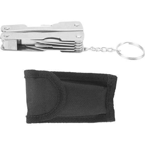 Pince multifonction en acier allié, mini outil de poche avec lampe, équipement de survie extérieur (1/5)
