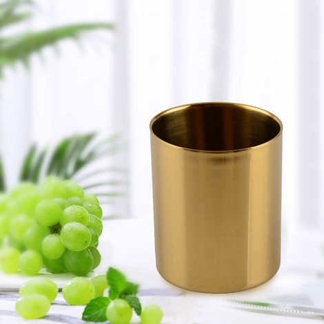 Edelstahlbecher, 400 ml, Pint-Trinkbecher, Metalltrinkglas, einwandiger Wasserbecher für Kinder und Erwachsene (1/5)