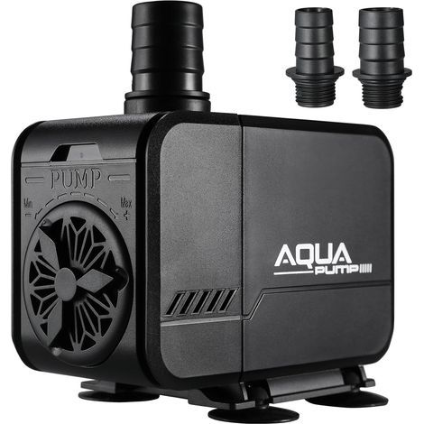 32W Submersible Water Pump, 2200L/H Aquarium Pump, Adjustable Flow Amphibious Pond Pump for Aquarium, Pond, Fountain (1/4)