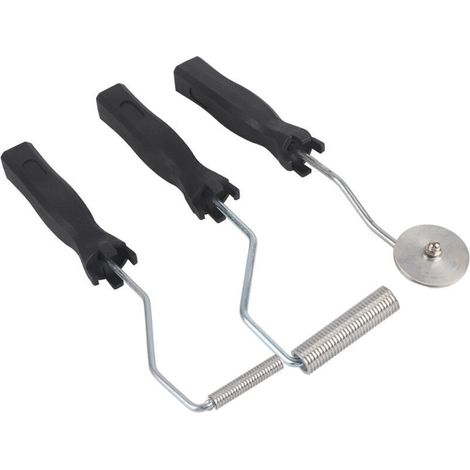 Eosnow Kit de rouleau de stratification d'outil de palette de bulle de fibre de verre d'alliage d'aluminium de 3 pièces/ensemble pour le moule de FRP (dent de scie) (1/4)