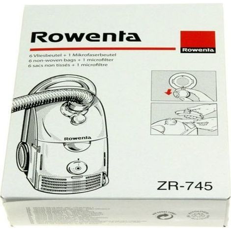 Sachet De Sacs Rowenta Dymbo ( X6) ZR745 Pour PIECES ASPIRATEUR NETTOYEUR PETIT ELECTROMENAGER