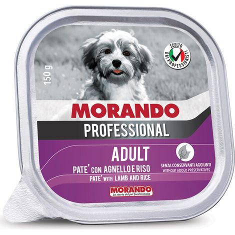 CIBO CANE MORANDO VSC 150 G PATE AGNELLO E RISO- 22,0 pz