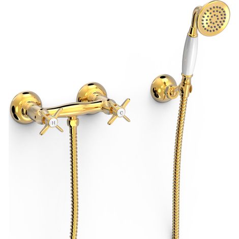 GRIFO BIMANDO MURAL PARA DUCHA DUCHA DE MANO ANTICALCÁREA
