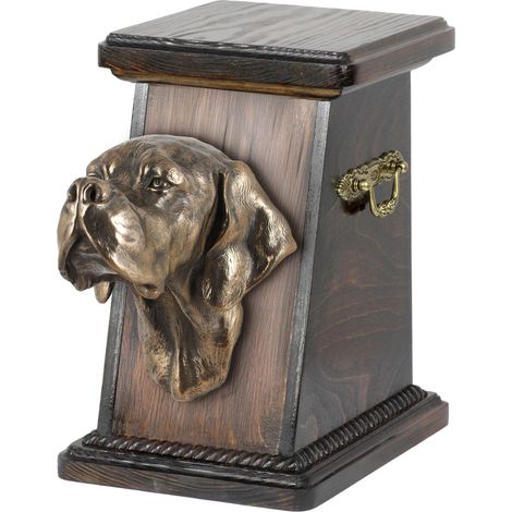 Pointer - une urne funéraire pour chien, une urne élégante ornée d'une statuette, une urne commémorative avec un buste de chien par Art-Dog (1/3)