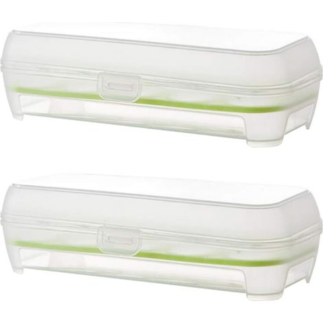 Plateaux à œufs en plastique pour réfrigérateur (2 pièces), supports à œufs avec couvercles, distributeurs d'œufs pour réfrigérateur, rangement pour œufs, boîtes à œufs (1/5)