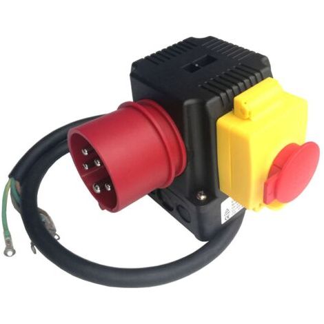 2-in-1 multifunctional 250/400V 16A magnetic emergency stop button switch 5P industrial socket plug (1/4)