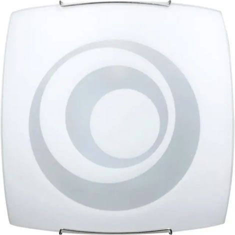 Aplique Galatea cromado y blanco 30x30x10 cm