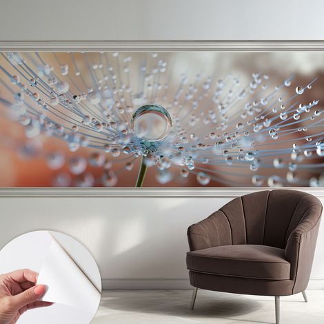 Carta da parati adesiva - lavabile - decorazione murale - per cucina - pellicola decorativa Goccia su un soffione 250x104 cm (1/5)
