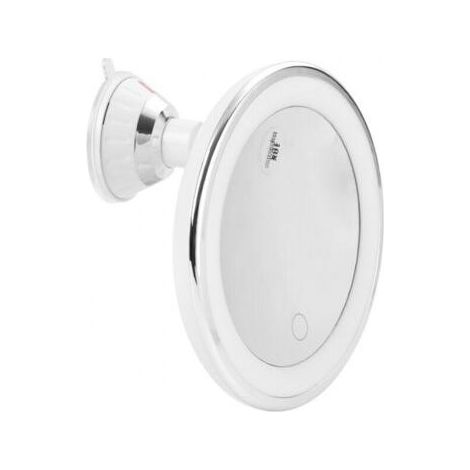 Loupe lumineuse LED 10x avec ventouse, miroir de voyage O avec lumière naturelle à intensité variable pour salle de bain, voyage, rechargeable (1/5)