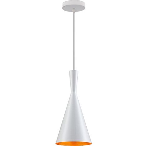 Lampe Suspendue Rétro Nordique Plafonnier Vintage E27 Suspension Luminaire Moderne Pour Couloir, Chambre À Coucher, Bureau, Café, Boutique, Blanc (1/5)