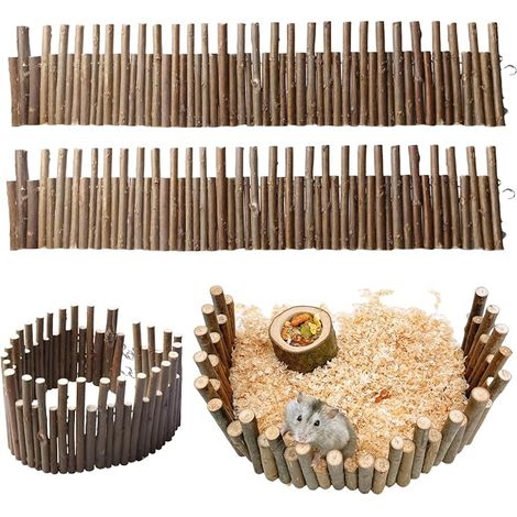 Wooden Hamster Ladder, Wooden Bridge for Rodents, Climbing Bridge for Small Animals Wooden Fence for Hamster Climbing Ladder for Hamster, Guinea Pig, Small Animals (1/2)