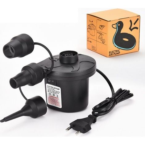 LIAIKI Elektrische Luftpumpe zum Aufblasen und Ablassen von Luft, 220 V/50 W, Paddelpumpe mit 3 Düsen, elektrische Pumpe zum Aufblasen und Ablassen von Luftmatratzen, aufblasbaren Pools und Schwimmrin