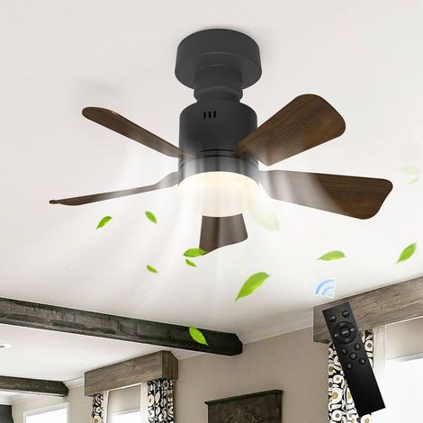 Ganeed – Ventilateur de plafond silencieux 45cm avec lumière LED dimmable – Télécommande – 3 vitesses – Pales en ABS – 24W pour 8-15 m² (1/5)