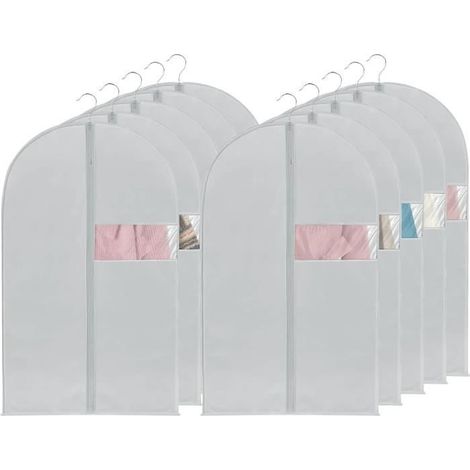 Kleiderschutzhülle – Nicht spezifiziert – 10 Stück – 60 x 100 cm – Wasserdicht – Staubdicht (1/4)