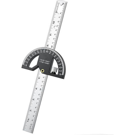 0-180° Stainless Steel Protractor 300 mm – Precise Woodworking Ruler for Marking, Measuring and Drawing in Painting or Drawing (1/5)