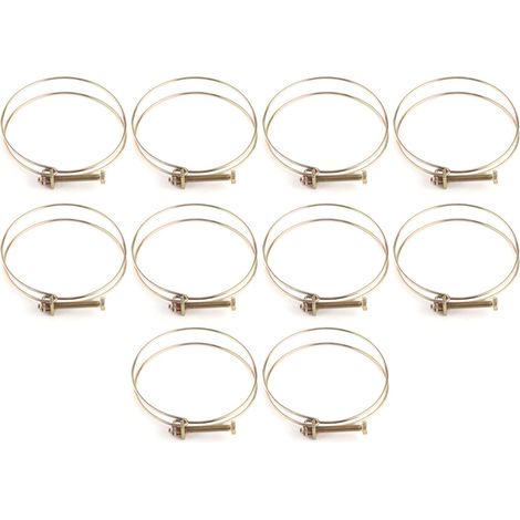 Colliers de serrage 10 pcs Réglable Double Fil Tuyau D'eau Barb Collier De Pince Pince À Cerceau Plomberie Attache 100mm 94-100 collier de serrage double fil collier d (1/5)