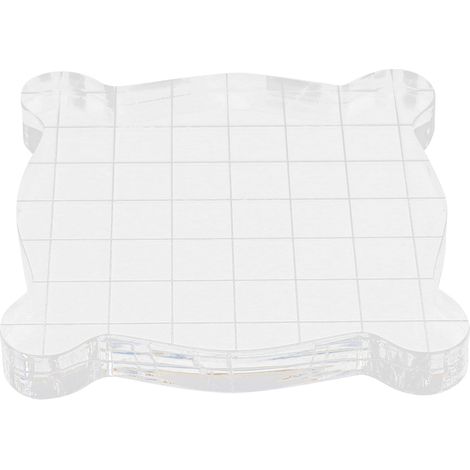 Plaque acrylique transparente 7,5x7,5x0,9 cm, outil de modelage pour poterie et sculpture, accessoire de scellement artisanal, grille carrée dentelle, épaisseur 9 mm (1/5)