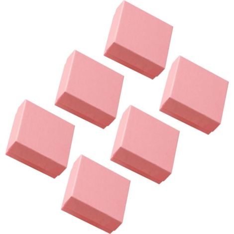 Boîtes à Bijoux Rangement sans Bavure Lot de 6 en Papier Carton Rose avec Couvercle pour Boucles D'oreilles et Bracelets, pour Chambre ou Salon (1/5)