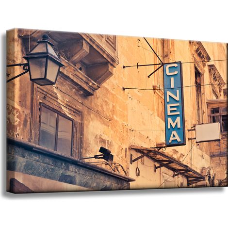 Leinwanddruck Vintage Cinema-Karton 60x40 cm