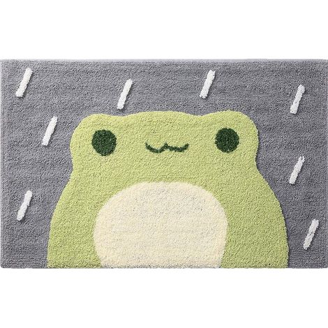 Tapis de sol floqué en laine, motif dessin animé, 50 x 80 cm, absorbant et antidérapant, idéal pour la salle de bain ou comme paillasson. (1/5)