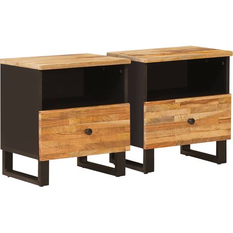Armadio letto compatto con cassetto 40 x 33 x 46 cm in legno massello di mango marrone 020057809