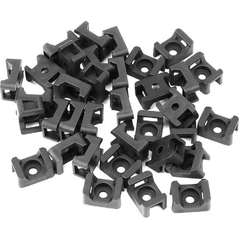Lot de 200 Attaches de Câbles Noires, à Visser, Adaptées aux Attaches de Câbles de 9 mm, pour Organiser les Câbles et les Fils, Adaptées aux Ateliers de Travail en Salle Informatique de Bureau (4mm) (1/5)