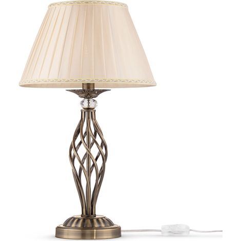 Lampada da tavolo classica Grace Maytoni ottone beige