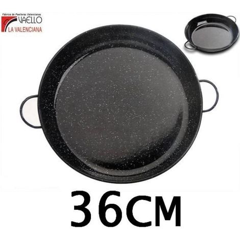 36 cms cazuela esmaltada negra con puntos especial para cocinar al horno vaello