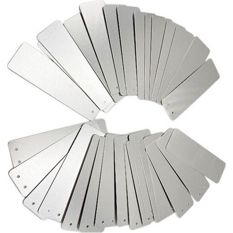 CHOYCLIT Pflanzenetiketten, 100 Aluminium-Gartenetiketten – rechteckig, Außenschilder, Metallschilder, Gartenpflanzenetiketten, Aluminiumschilder