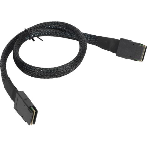 Câble Mini SAS SFF 8087 à double connecteur droit pour carte mère de serveur/ordinateur, connexion à une carte baie, câble de données de 0,5 m / 1,6 pi (1/5)