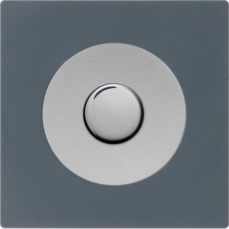 Variateur universel ALU - bouton chrome DOM + plaque simple blue grey (1/5)