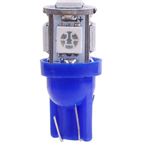 Ampoules LED T10 Bleu Super Lumineuses 12V pour Voiture - Lot de 20 (1/5)