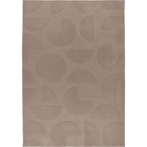 Tapis taupe moderne doux et robuste à motifs géométriques - 230 x 160 cm (1/5)