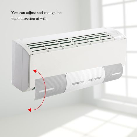 Déflecteur de pare-brise rétractable gris, anti-vent pour climatisation (1/5)