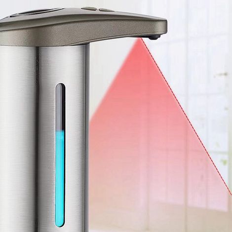 Nur in einer Farbe erhältlich: Silber. Material: Edelstahl. Automatischer Seifenspender, intelligentes Badezimmergerät mit berührungsloser Sensorsteuerung.