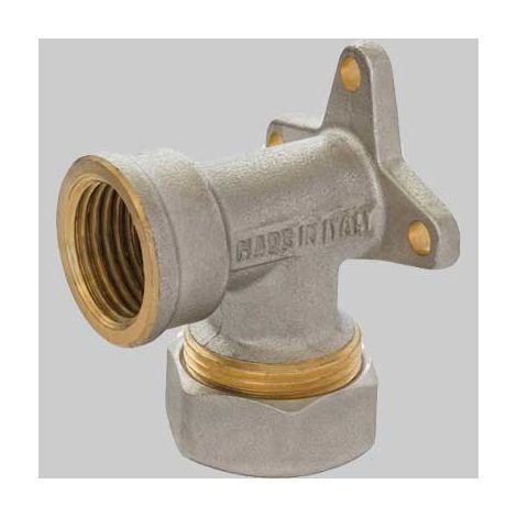 GOMITO CON FLANGIA 3 FORI ORING  16 x 1/2     APE RACCORDERIE