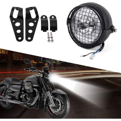 Fari per moto Ej.Life 6,5 pollici, adatti per montaggio frontale, ideali per motociclette, progettati per un'illuminazione ottimale e sicura. (1/3)