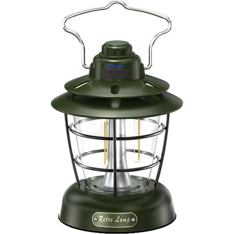 Lanterne Rétro Multifonction pour Camping, Lampe Intelligente, Chargement USB, Portable, Lampe de Camping à Domicile C (1/5)
