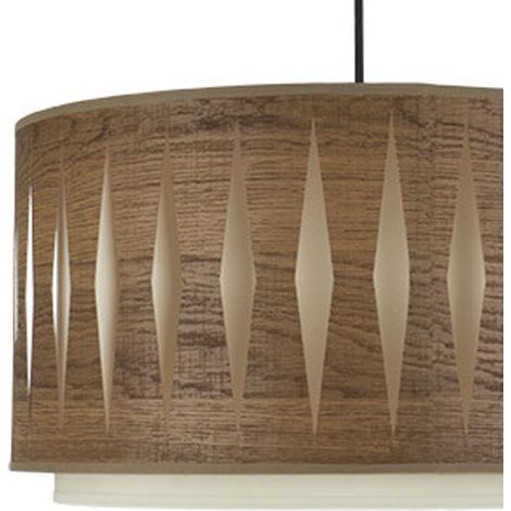 Colgante Alexandra 1xe27 Cuero/madera Oscura Regx40x40 cm (1/2)