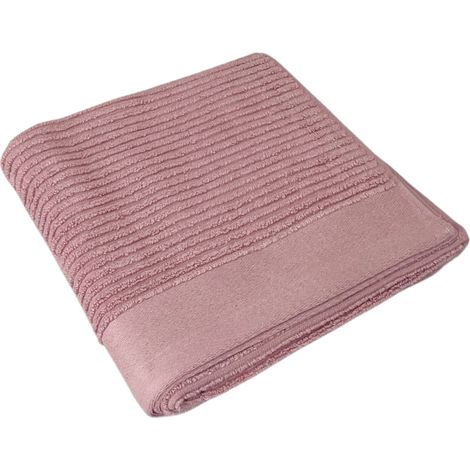 Asciugamani Salvietta Bagno In Morbida Spugna Modello Boutique Colore Rosa, misuraOspitecoloreRosa