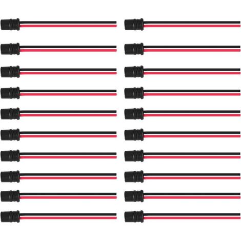 Douilles de lampe LED T10 W5W, faisceau de câbles pré-câblé, adaptateur de prise, douille de lampe en caoutchouc, douille de lampe C avec caoutchouc souple, 20 pièces, adaptées aux voitures, vélos, sc (1/4)
