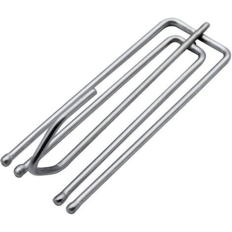 Lot de 25 crochets de rideaux en acier inoxydable, roulettes, glissières et pinces pour rideaux, adaptés aux rideaux lourds et aux rideaux de porte, couleur argent. (1/5)