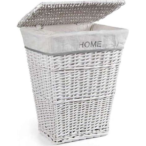 Cesta porta biancheria intreccio vimini (1/2)