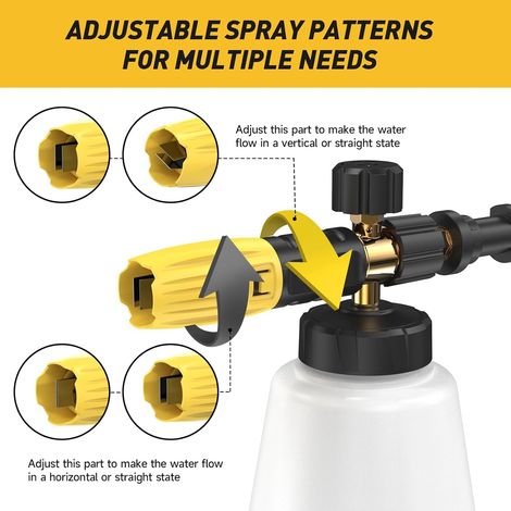 Lance À Mousse Neige Pour Nettoyeur Haute Pression Karcher K2 K3 K4 K5 K6 K7 Canon De Rechange Amélioré Connect Et Distributeur Savon (1/3)