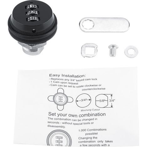 Coffre-fort numérique en alliage de zinc, serrure à combinaison pour armoire, pratique (1/5)