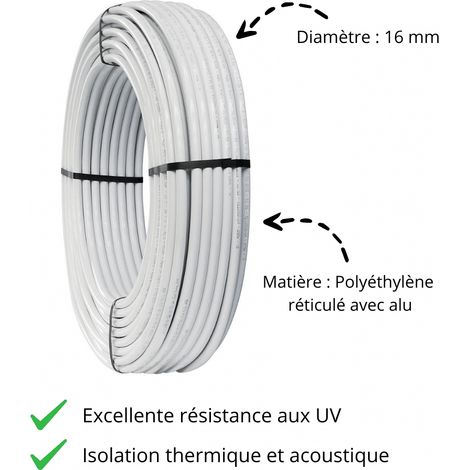 Tube Multicouche D.16 x 2mm par 100 M (1/2)