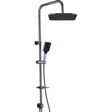 Asta saliscendi cromata colonna doccia soffione fisso doccetta set doccia 87307