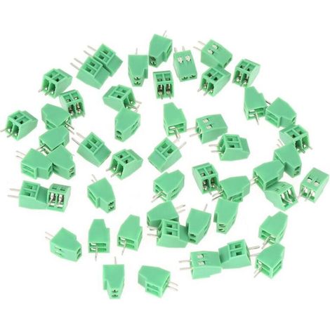 Connecteur Universel de Bornier à Vis PCB Vert Stable et Fiable-pas de 2 Broches 2.54 Mm (1/4)